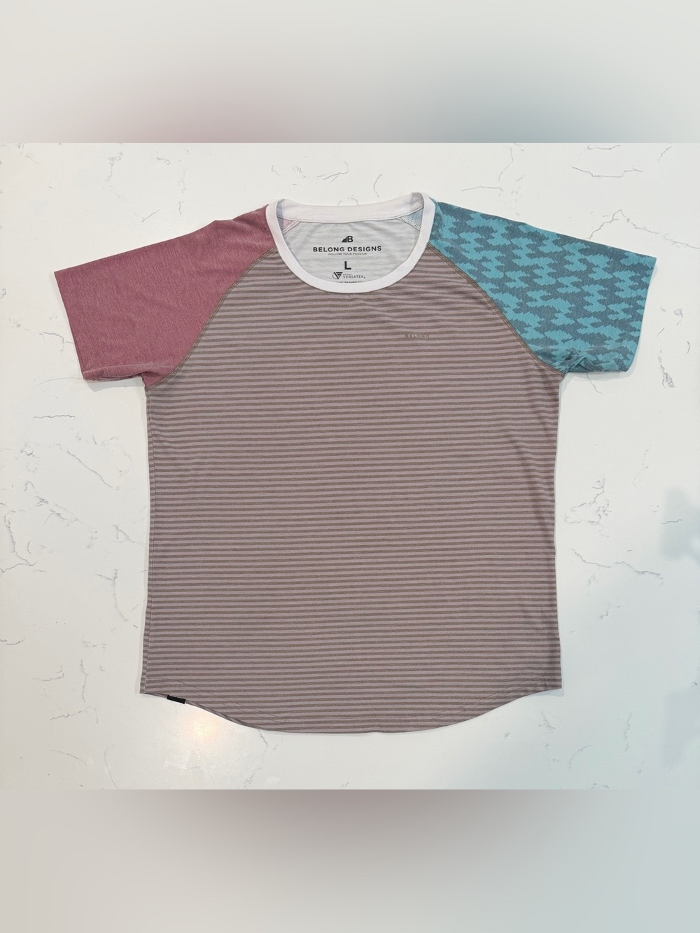 Belong Designs Women’s Traverse Tek Tee Size L VersaTek Bamboo Trail Hiking